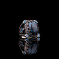 Natural Azurite Ring for Men