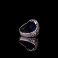 Mens Lapis Lazuli Ring Silver