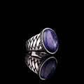 Mens Lapis Lazuli Ring Silver