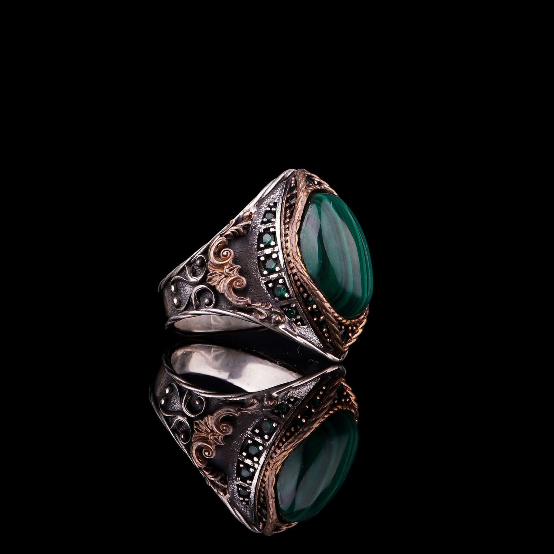 Malachite Ring for Men