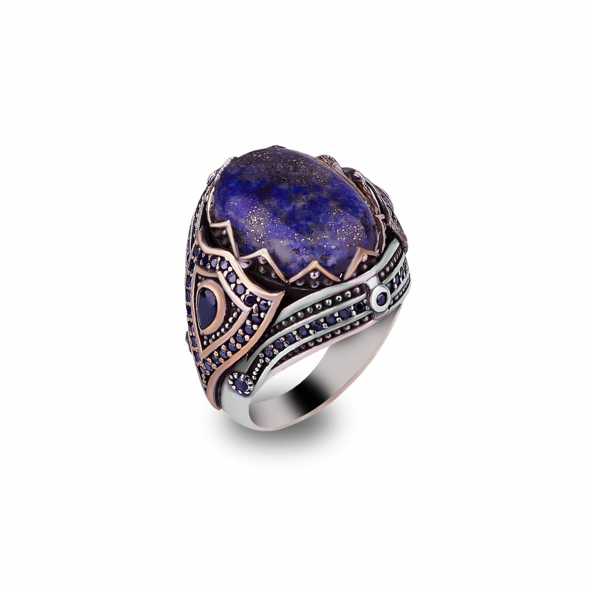 Blue Lapis Lazuli Ring for Men