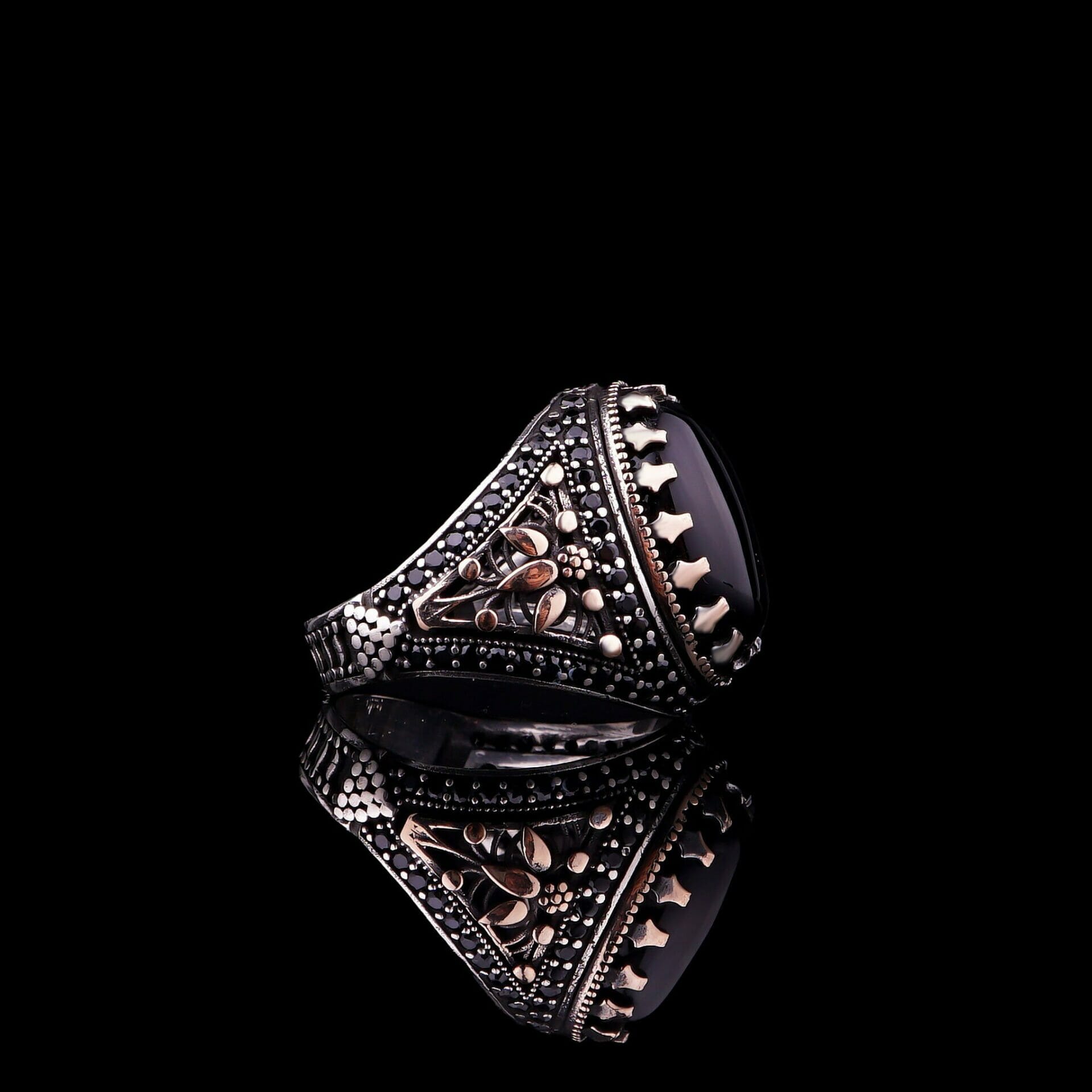 Mens Black Onyx Ring