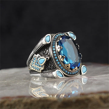 Blue Topaz Stone Ring