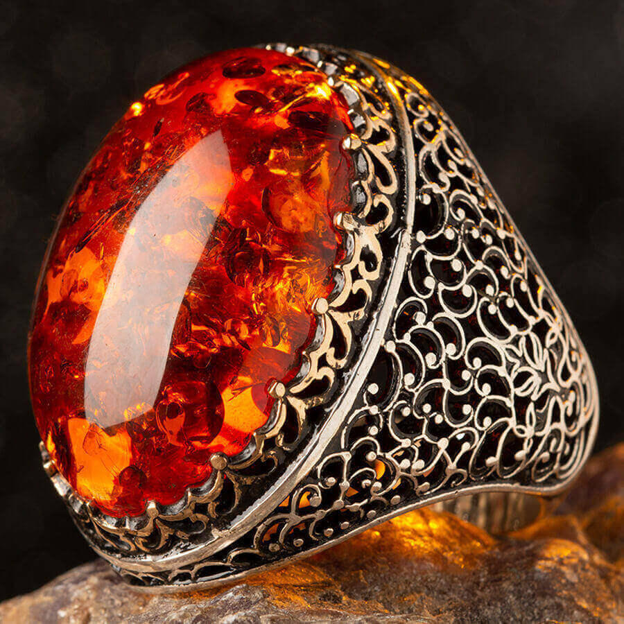 Huge Amber Ring