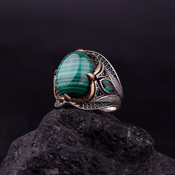 Sterling Silver Malachite Ring