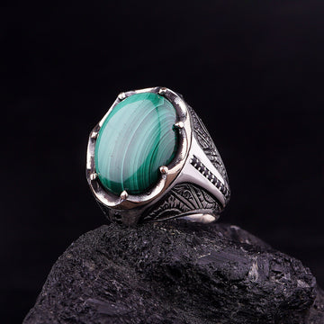 Real Malachite Stone Ring